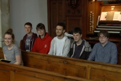 Choral Scholars at Choral Compline. Photo: A. Cras