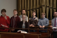 Choral Scholars at Choral Compline. Photo: A. Cras