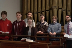 Choral Scholars at Choral Compline. Photo: A. Cras