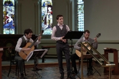 Music at Sandford: Eoin Hynes (Tenor), Eoin Flood and Morgan Buckley (Guitars). Photo: A. Cras