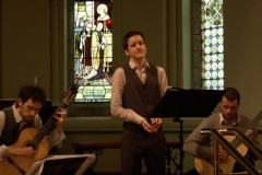 Music at Sandford: Eoin Hynes (Tenor), Eoin Flood and Morgan Buckley (Guitars). Photo: A. Cras