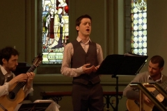 Music at Sandford: Eoin Hynes (Tenor), Eoin Flood and Morgan Buckley (Guitars). Photo: A. Cras
