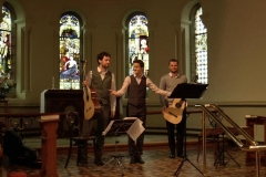 Music at Sandford: Eoin Hynes (Tenor), Eoin Flood and Morgan Buckley (Guitars). Photo: A. Cras